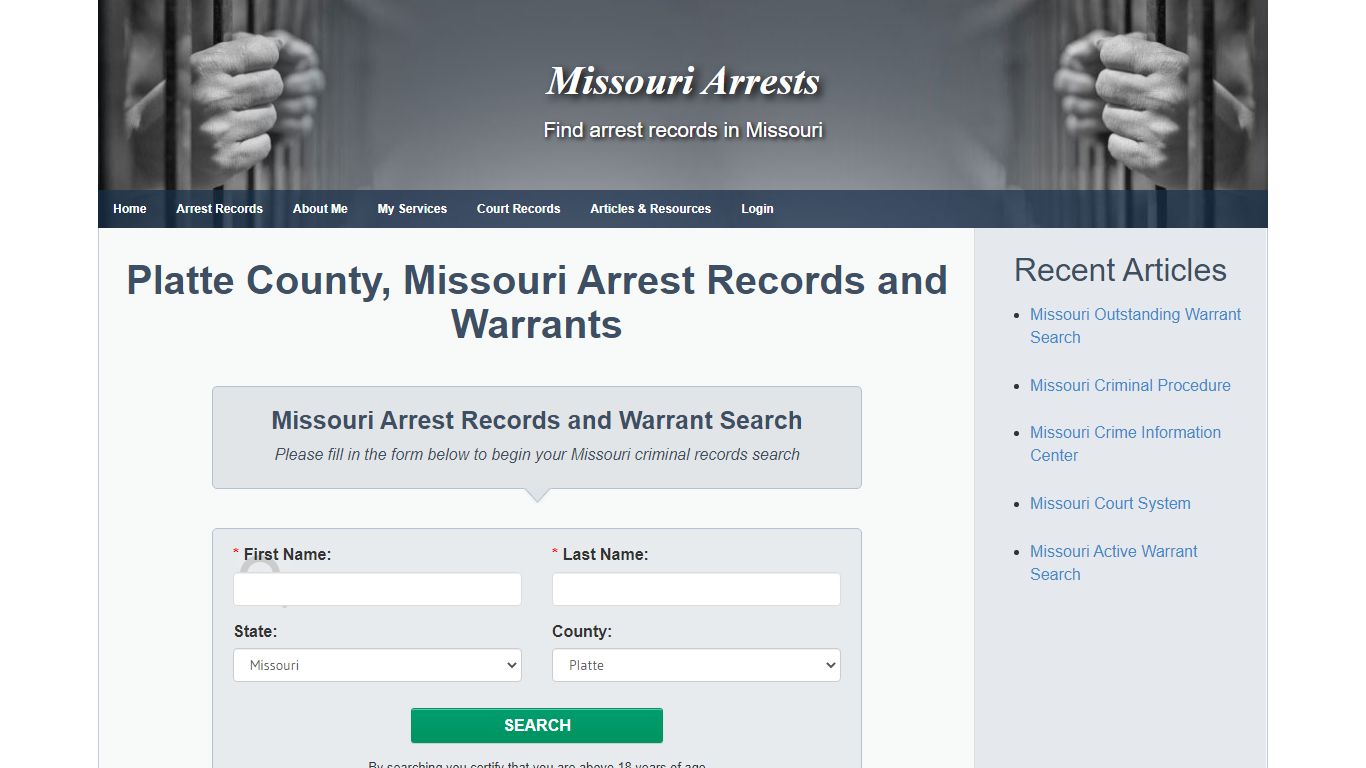 Platte County, Missouri Arrest Records and Warrants